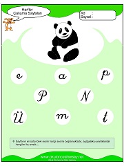 P Sesi Çalışma Sayfaları